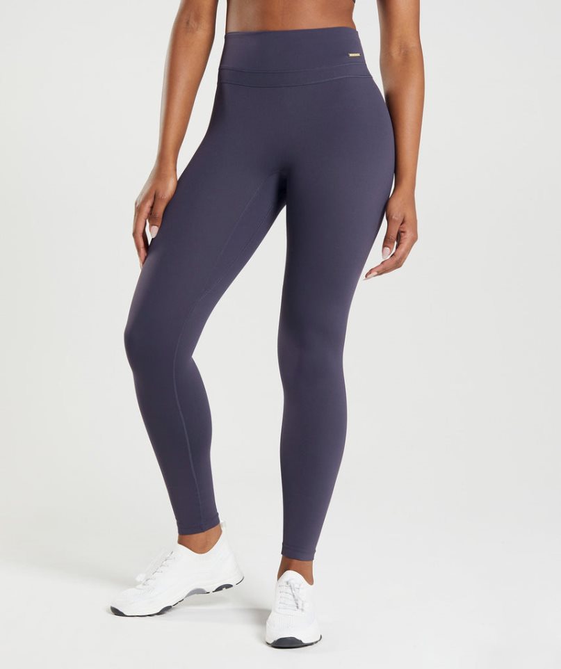 Women\'s Gymshark Whitney High Rise Leggings Navy | NZ 0VHQFJ